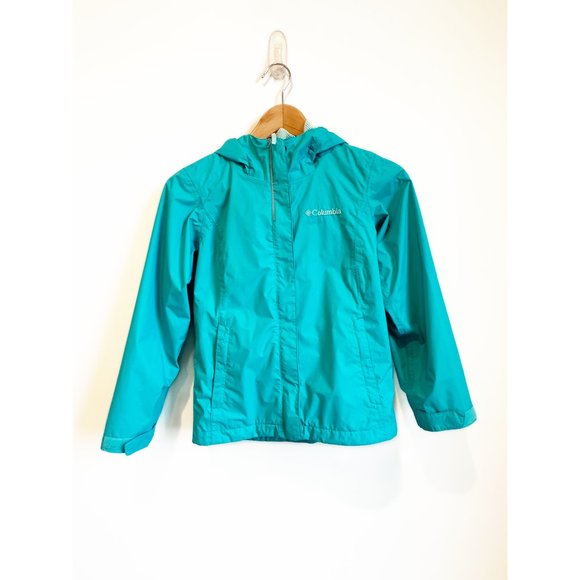 Columbia Jackets & Coats Columbia Girls Blue Rain Coat Jacket Small